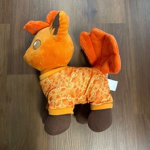 BUILD A BEAR Pokemon Vulpix Plush No Sound Orange Fox With Pokeball Pajamas RARE